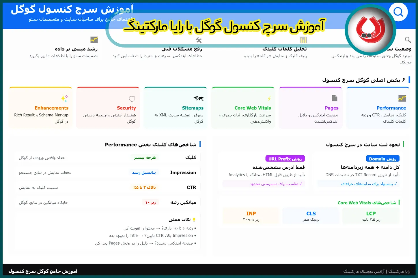 آموزش سرچ کنسول به رایا مارکتینگ