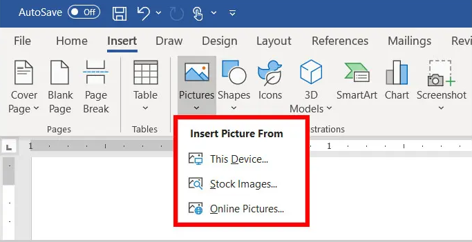 انتخاب عکس در ورد