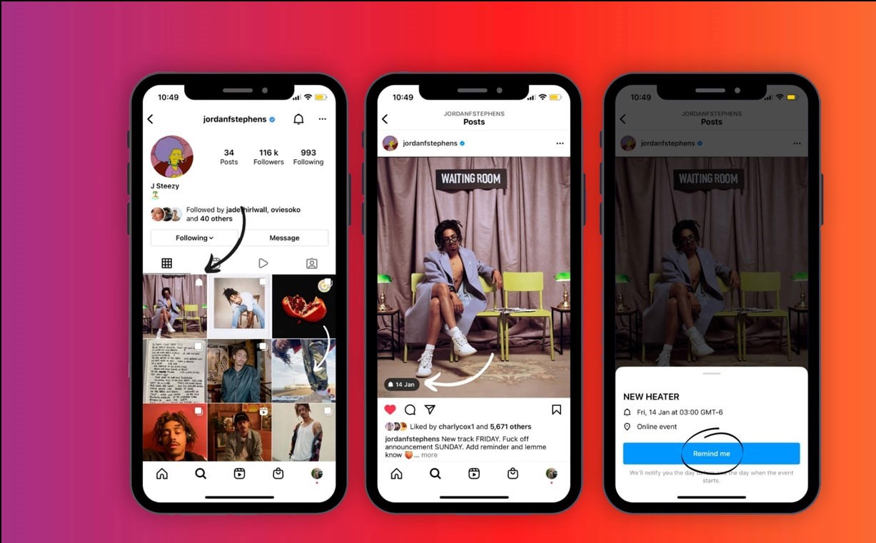 reminder پست اینستاگرام
