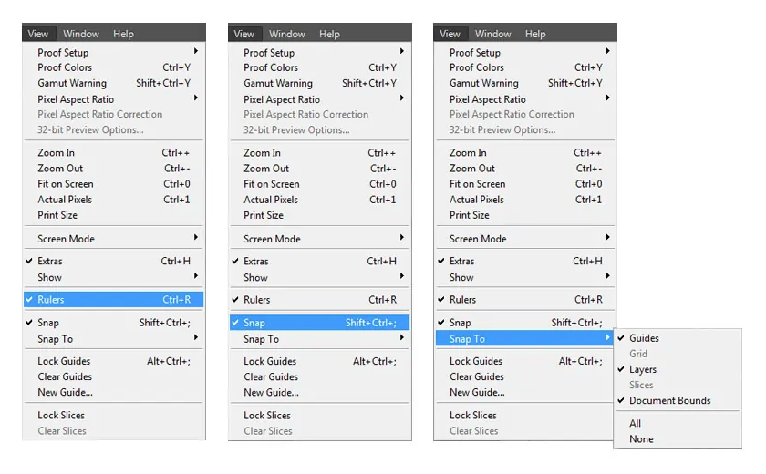 فعال کردن خطوط راهنما فعال کردن خطوط راهنما
