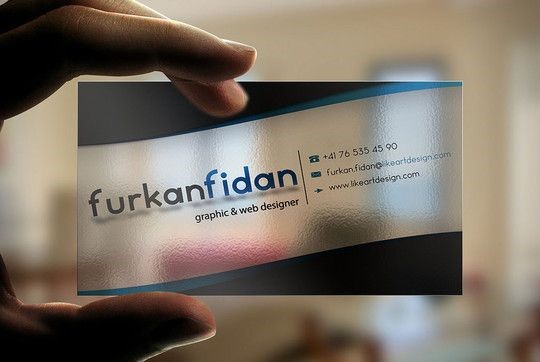 کارت ویزیت شیشه‌ای