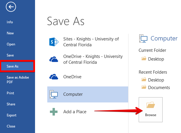 سیو کردن ورد