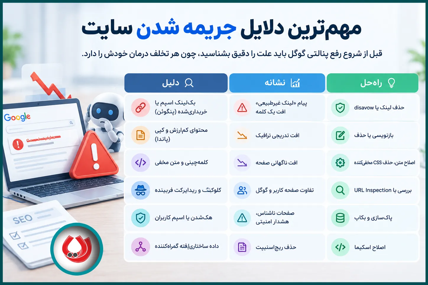 مهم&zwnj;ترین دلایل جریمه شدن سایت