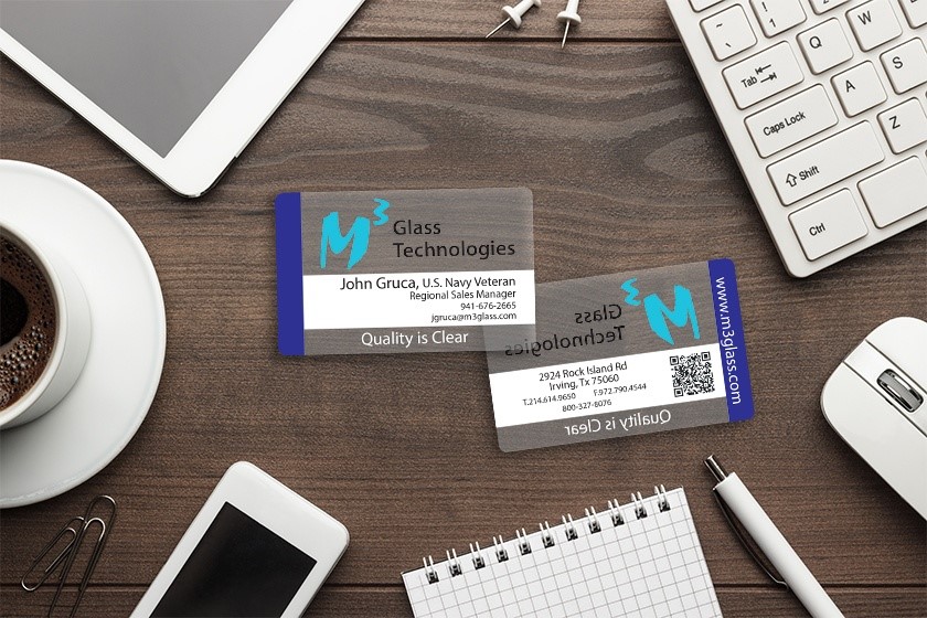 کارت ویزیت شیشه‌ای جذاب